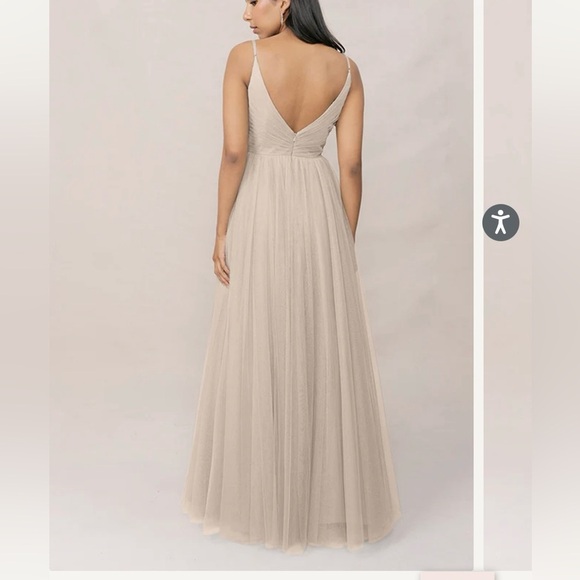 Revelry Penelope Chiffon Bridesmaid‎ Dress - Champagne- Size 4 Petite - Picture 2 of 7